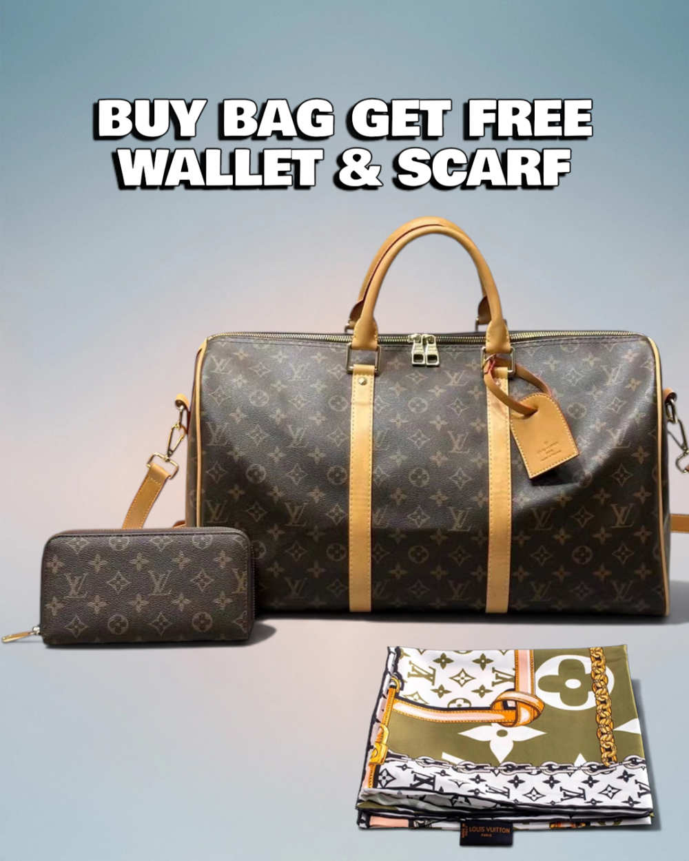 Louis Vuitton Brown Monogram Canvas Keepall Bandoulière 45