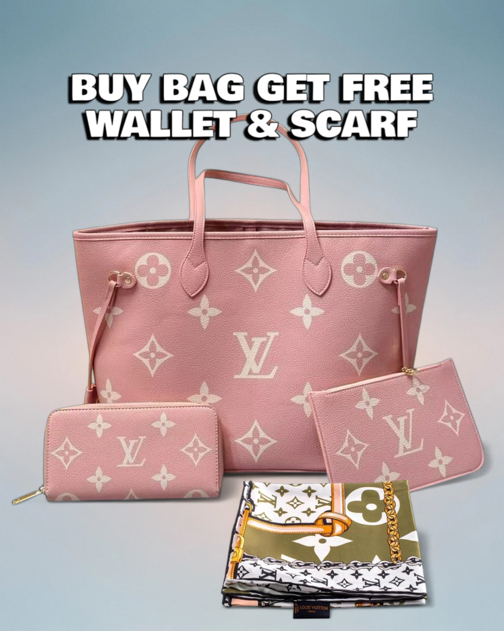 Louis Vuitton Rose Pink Giant Monogram Neverfull MM