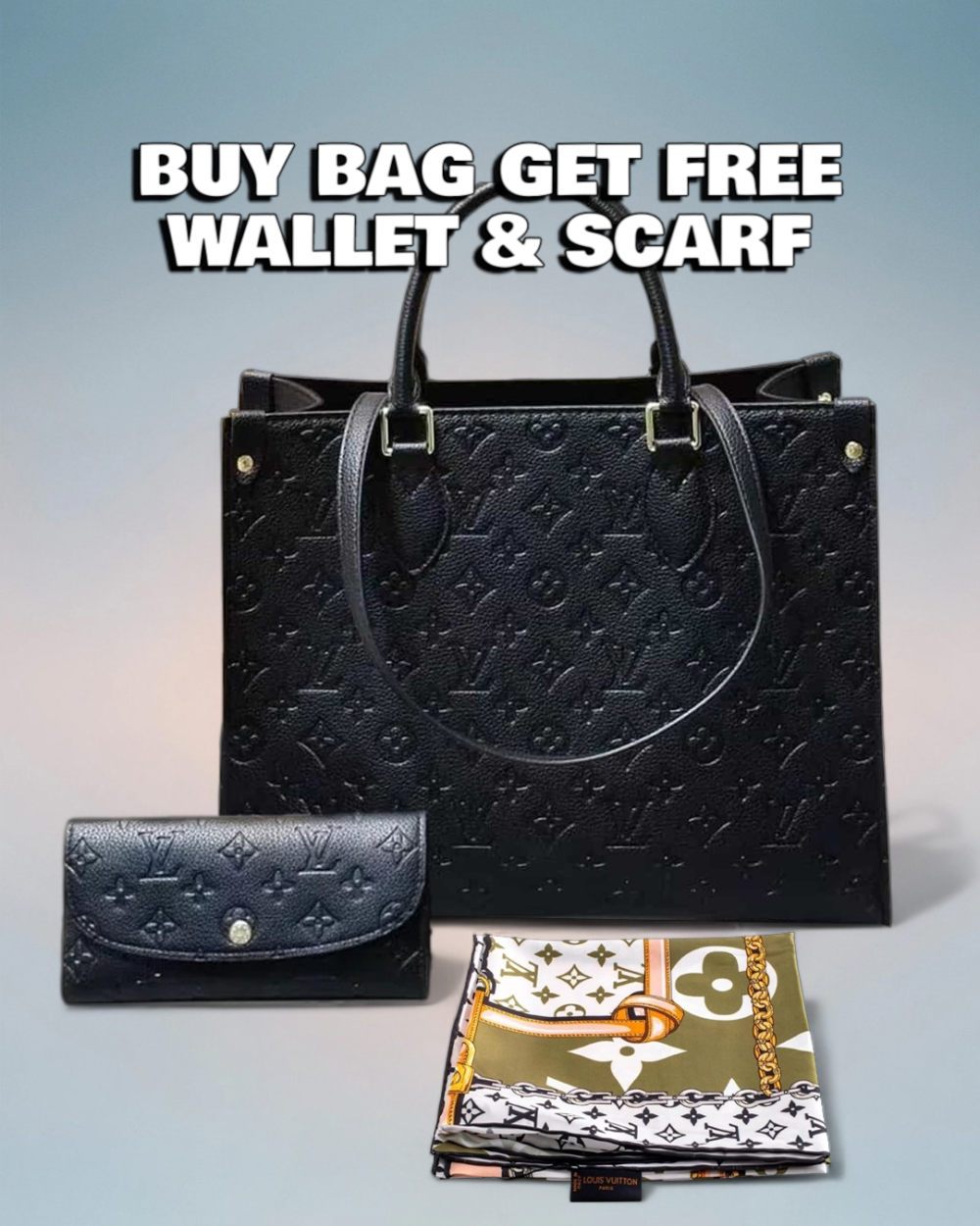 Louis Vuitton Black Giant Monogram Onthego MM