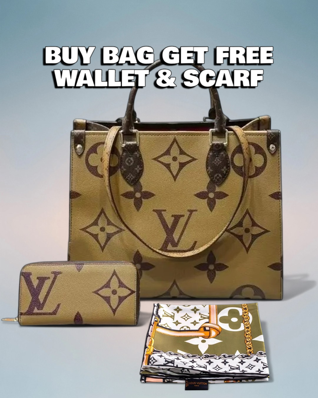 Louis Vuitton Tan Bicolor Monogram Empreinte Onthego MM