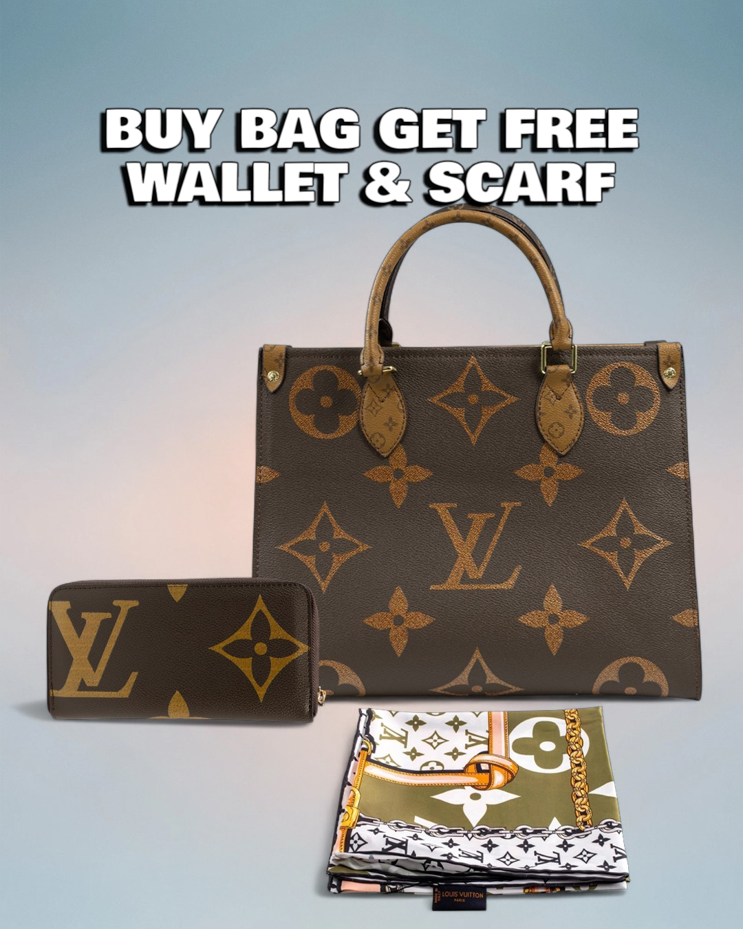 Louis Vuitton Brown Giant Monogram Onthego MM