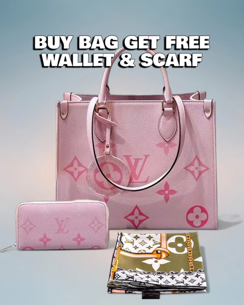 Louis Vuitton Pink Giant Monogram Onthego MM