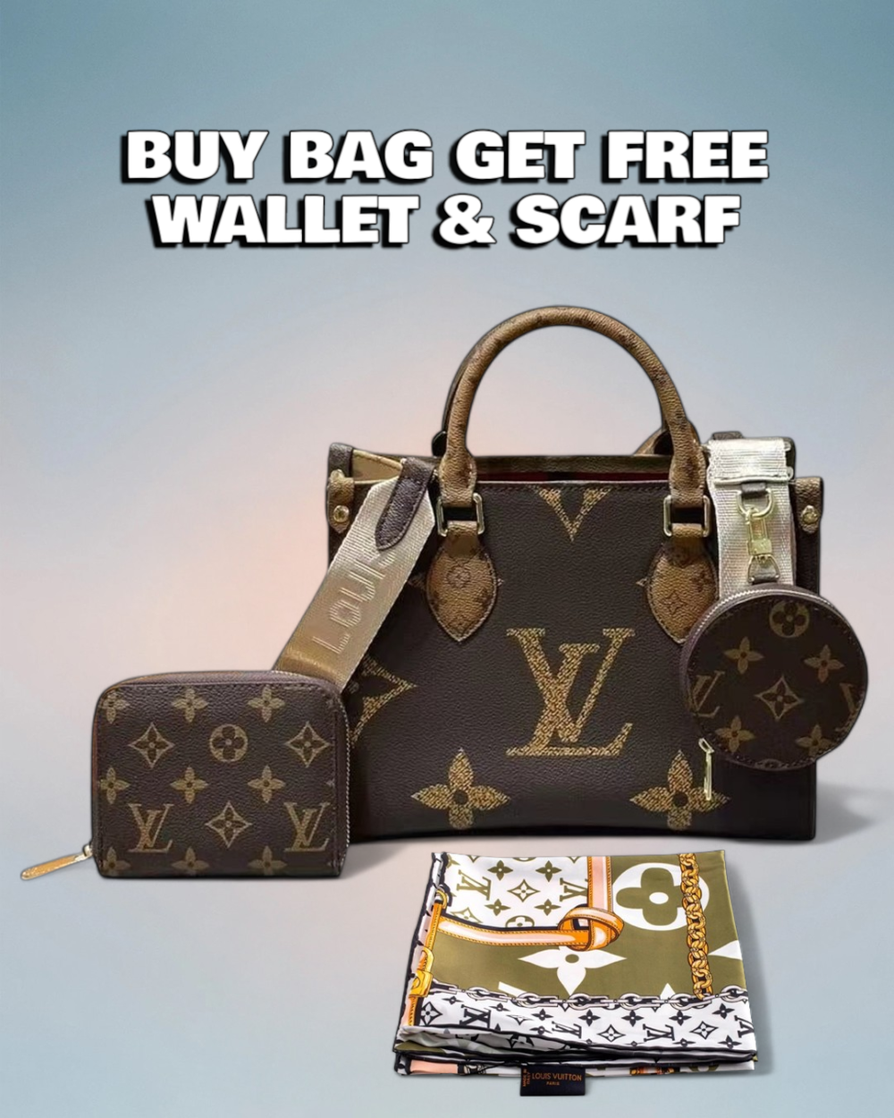 Louis Vuitton Brown Giant Monogram Canvas Onthego PM