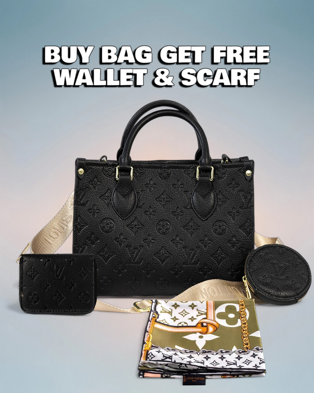 Louis Vuitton Black Monogram Empreinte Onthego PM