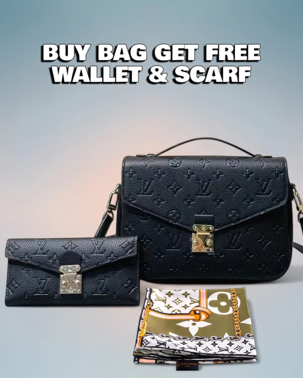 Louis Vuitton Black Monogram Empreinte Pochette Métis