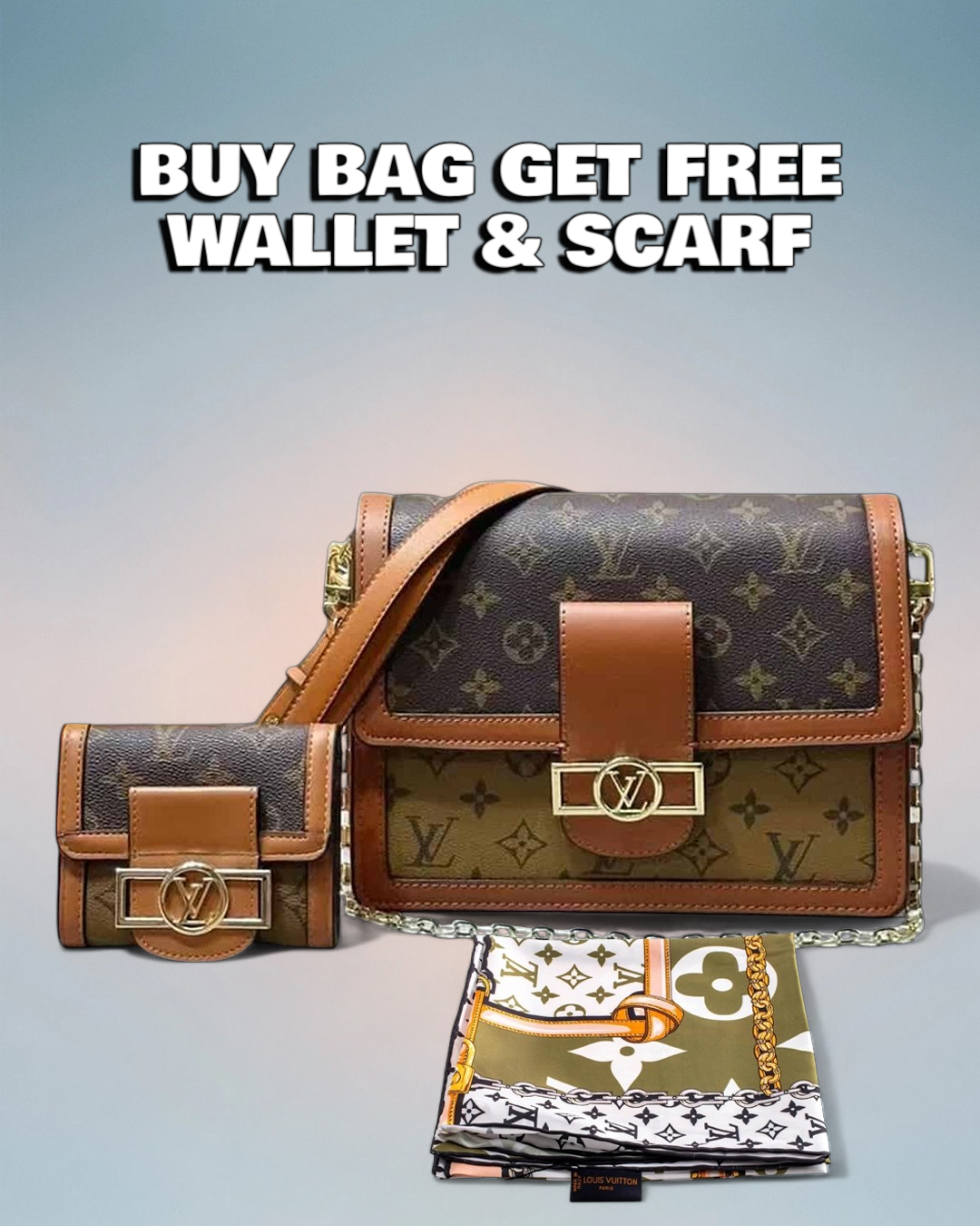 Louis Vuitton Brown Reverse Monogram Dauphine MM