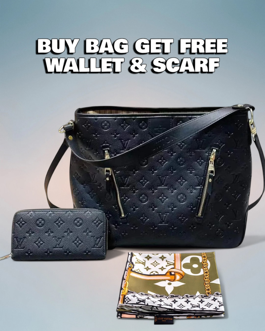 Louis Vuitton Black Monogram Empreinte Delightful MM