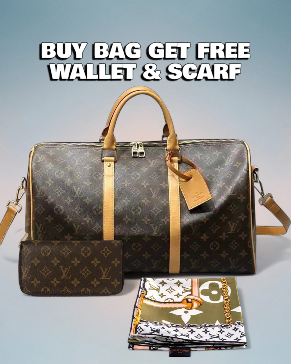 Louis Vuitton Brown Monogram Canvas Keepall Bandoulière 45