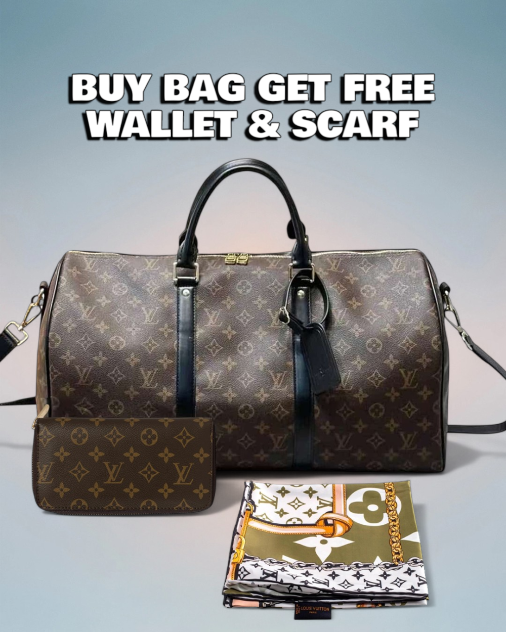 Louis Vuitton Brown Monogram Canvas Keepall Bandoulière 45