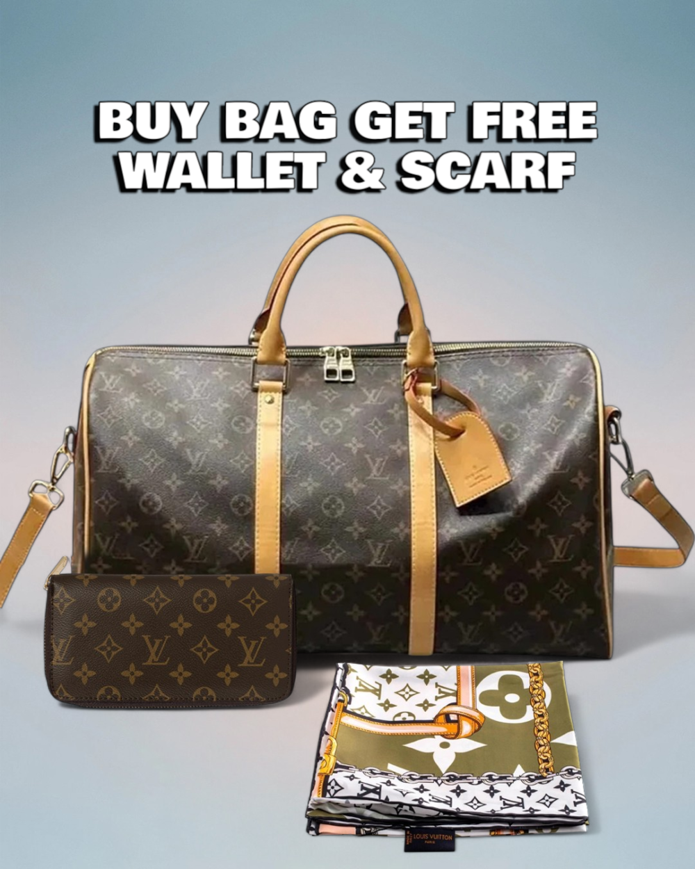 Louis Vuitton Brown Monogram Canvas Keepall Bandoulière 45