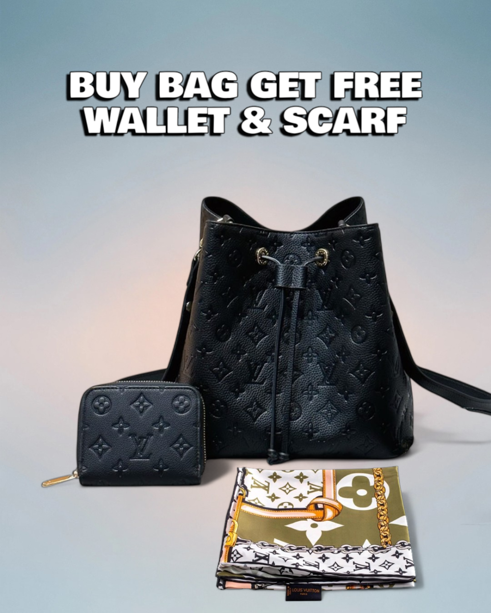 Louis Vuitton Black Monogram Empreinte NéoNóe MM