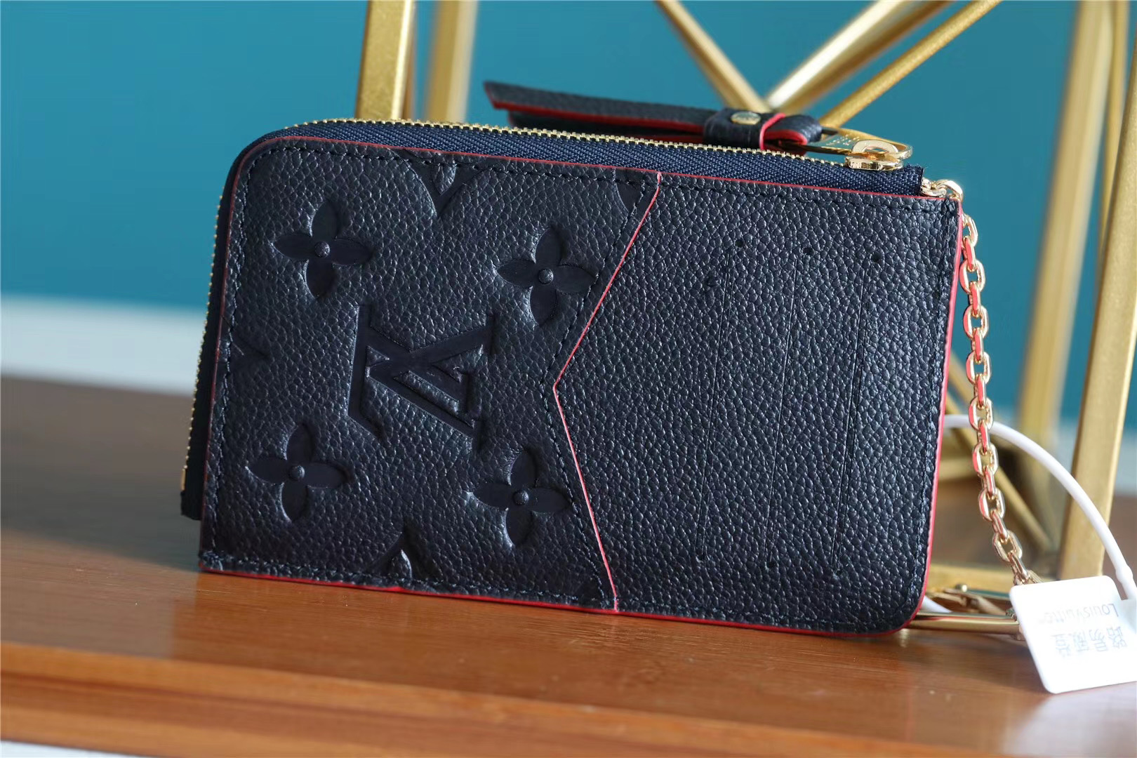 1:1 Replica Louis Vuitton Card Holder Recto Verso Monogram Empreinte Navy Blue / Red For Women, Women's Wallets 5.1in/13cm LV M69420 - Image 2
