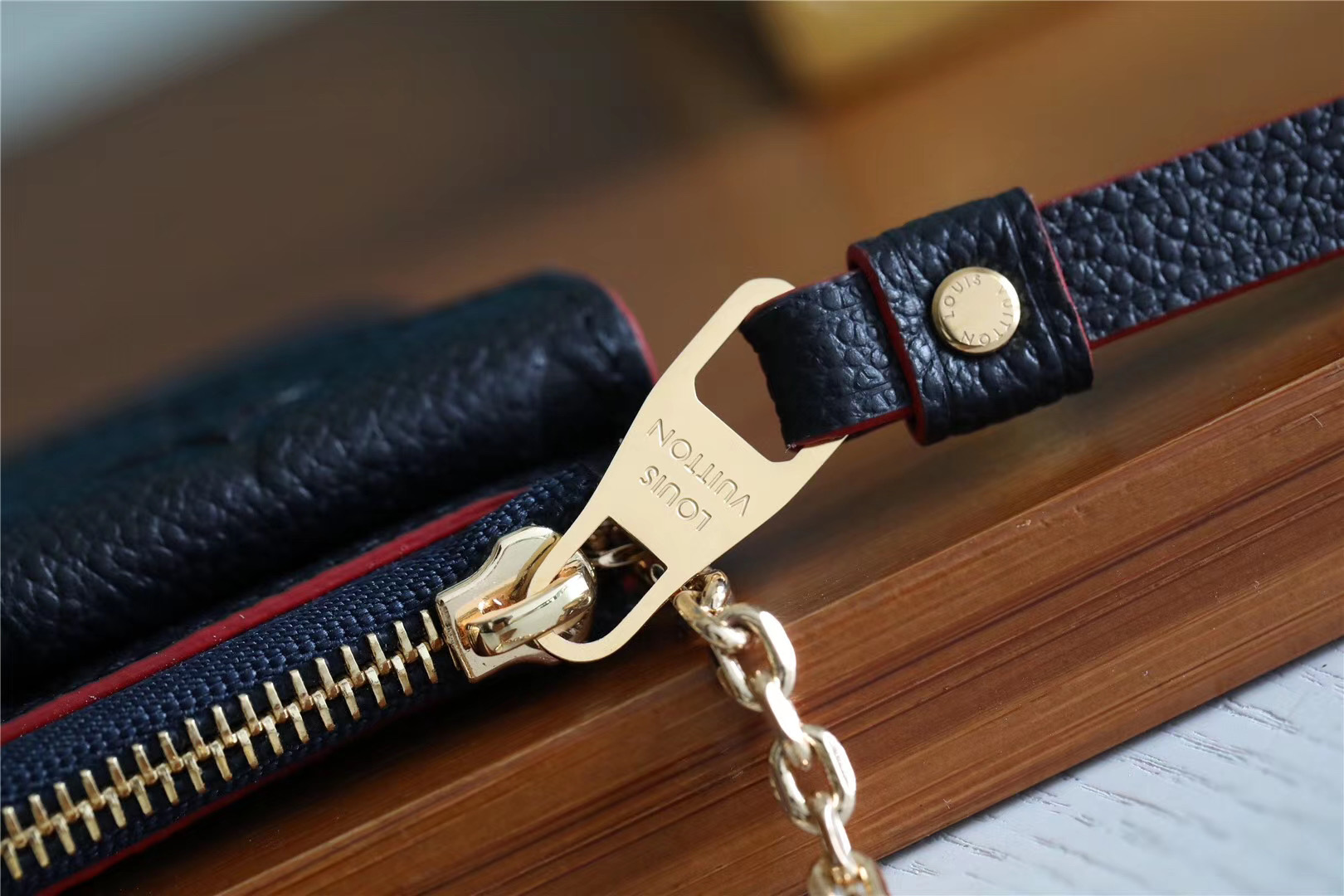 1:1 Replica Louis Vuitton Card Holder Recto Verso Monogram Empreinte Navy Blue / Red For Women, Women's Wallets 5.1in/13cm LV M69420 - Image 8