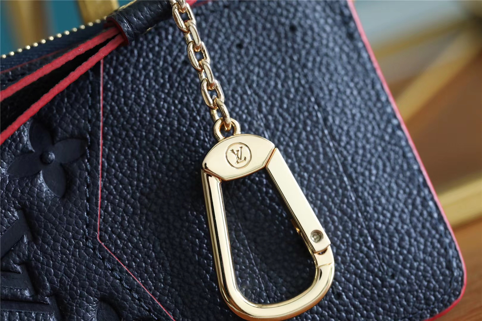 1:1 Replica Louis Vuitton Card Holder Recto Verso Monogram Empreinte Navy Blue / Red For Women, Women's Wallets 5.1in/13cm LV M69420 - Image 5