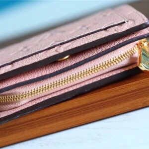 1:1 Replica Louis Vuitton Clea Wallet Monogram Empreinte Light Pink For Women, Women's Wallets 1.3in/11cm LV