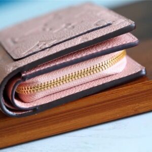 1:1 Replica Louis Vuitton Clea Wallet Monogram Empreinte Light Pink For Women, Women's Wallets 1.3in/11cm LV