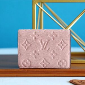 1:1 Replica Louis Vuitton Clea Wallet Monogram Empreinte Light Pink For Women, Women's Wallets 1.3in/11cm LV