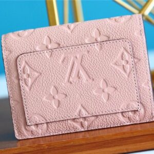 1:1 Replica Louis Vuitton Clea Wallet Monogram Empreinte Light Pink For Women, Women's Wallets 1.3in/11cm LV