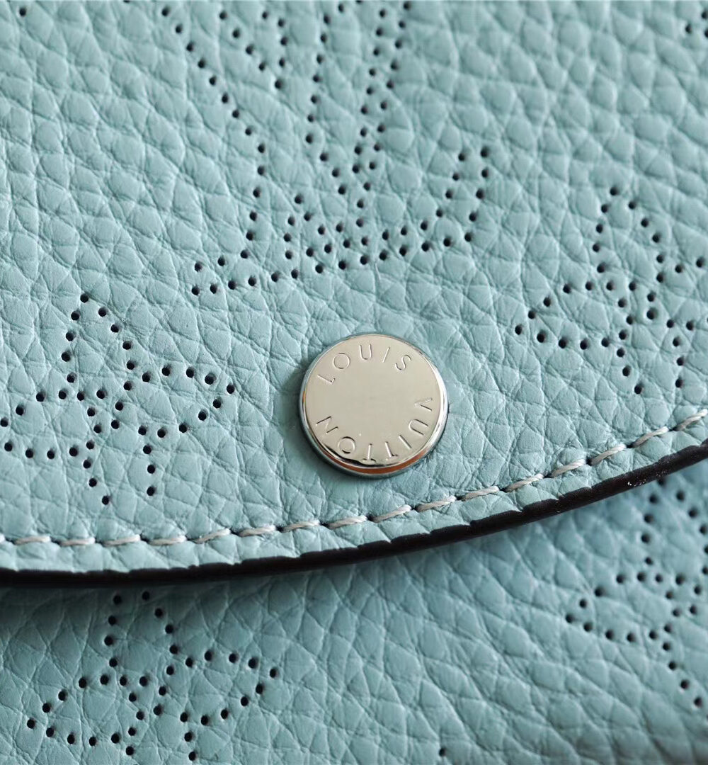 1:1 Replica Louis Vuitton Iris Compact Wallet Mahina Light Blue For Women, Women's Wallets 4.2in/12cm LV