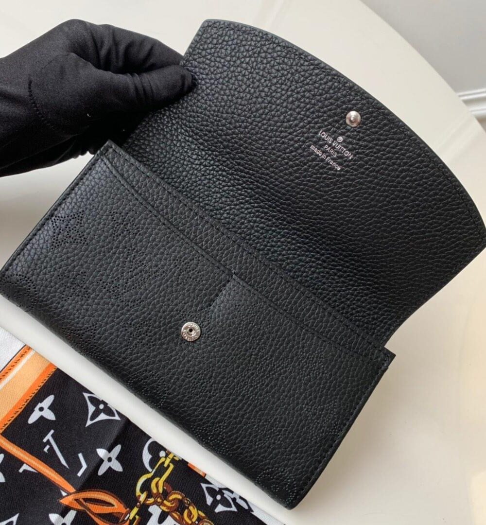 1:1 Replica Louis Vuitton Iris Wallet Monogram Canvas Black For Women, Women's Wallet 7.48in/19cm LV M60143