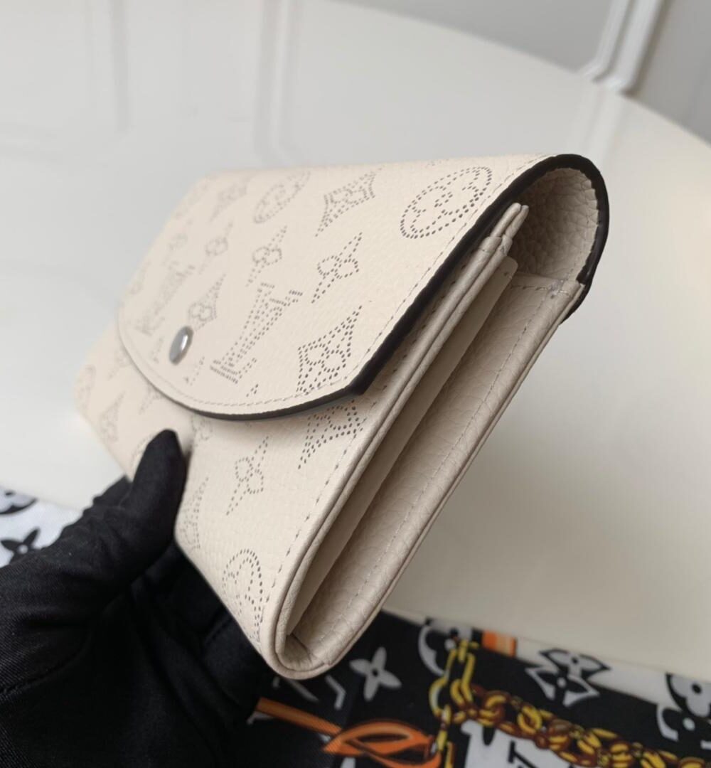 1:1 Replica Louis Vuitton Iris Wallet Monogram Canvas Greige For Women, Women's Wallet 19cm LV M60144