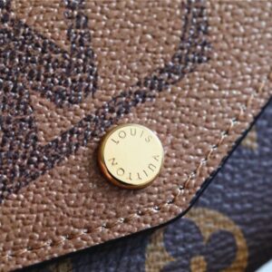 1:1 Replica Louis Vuitton Sarah Wallet Monogram and Monogram Reverse Canvas For Women, Women's Wallets 7.5in/19cm LV M80726
