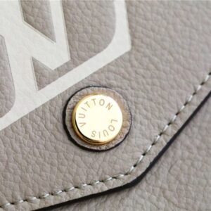 1:1 Replica Louis Vuitton Sarah Wallet Monogram Empreinte Tourterelle Gray / Cream For Women, Women's Wallets 7.5in/19cm LV M81049