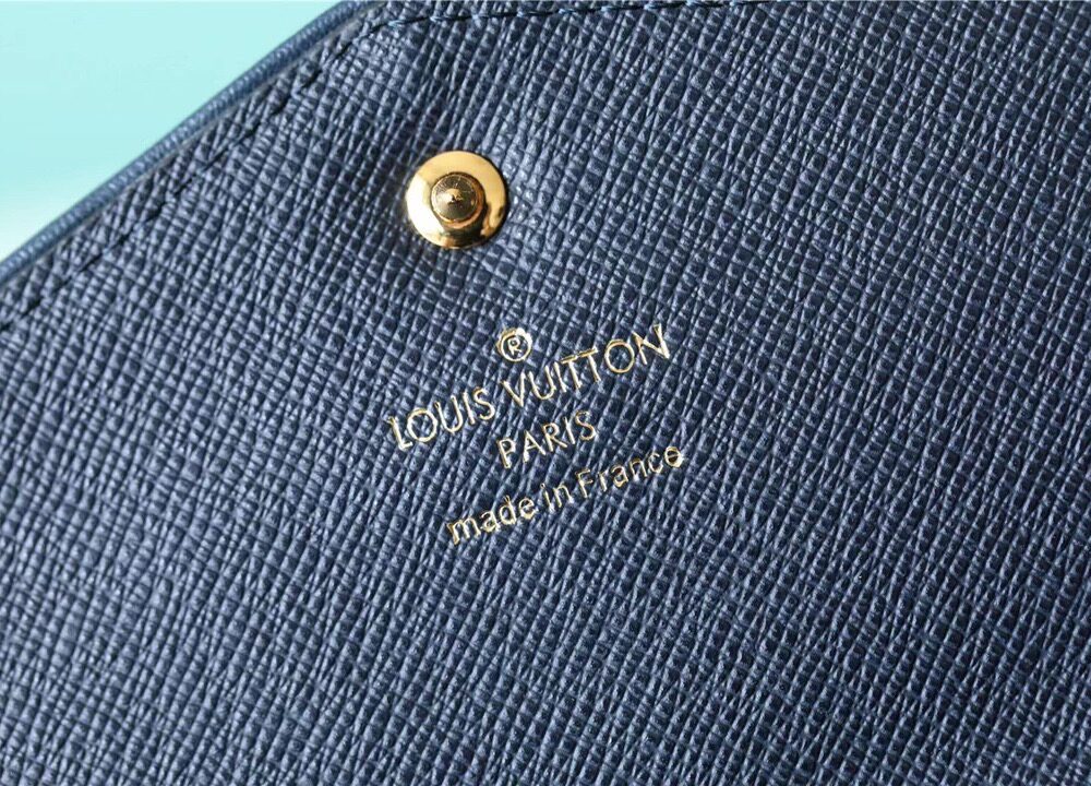 1:1 Replica Louis Vuitton Sarah Wallet Monogram Jacquard Denim Navy Blue For Women, Women's Wallets 7.5in/19cm LV