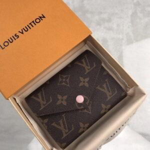 1:1 Replica Louis Vuitton Victorine Wallet Canvas Brown For Women, Women's Wallet 3.5in/9.5cm LV M62360