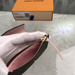 1:1 Replica Louis Vuitton Victorine Wallet Canvas Brown For Women, Women's Wallet 3.5in/9.5cm LV M62360