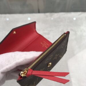 1:1 Replica Louis Vuitton Victorine Wallet In Monogram Canvas Red For Women, Women's Wallet 12cm LV M41938