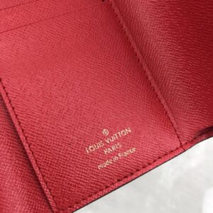 1:1 Replica Louis Vuitton Victorine Wallet In Monogram Canvas Red For Women, Women's Wallet 12cm LV M41938