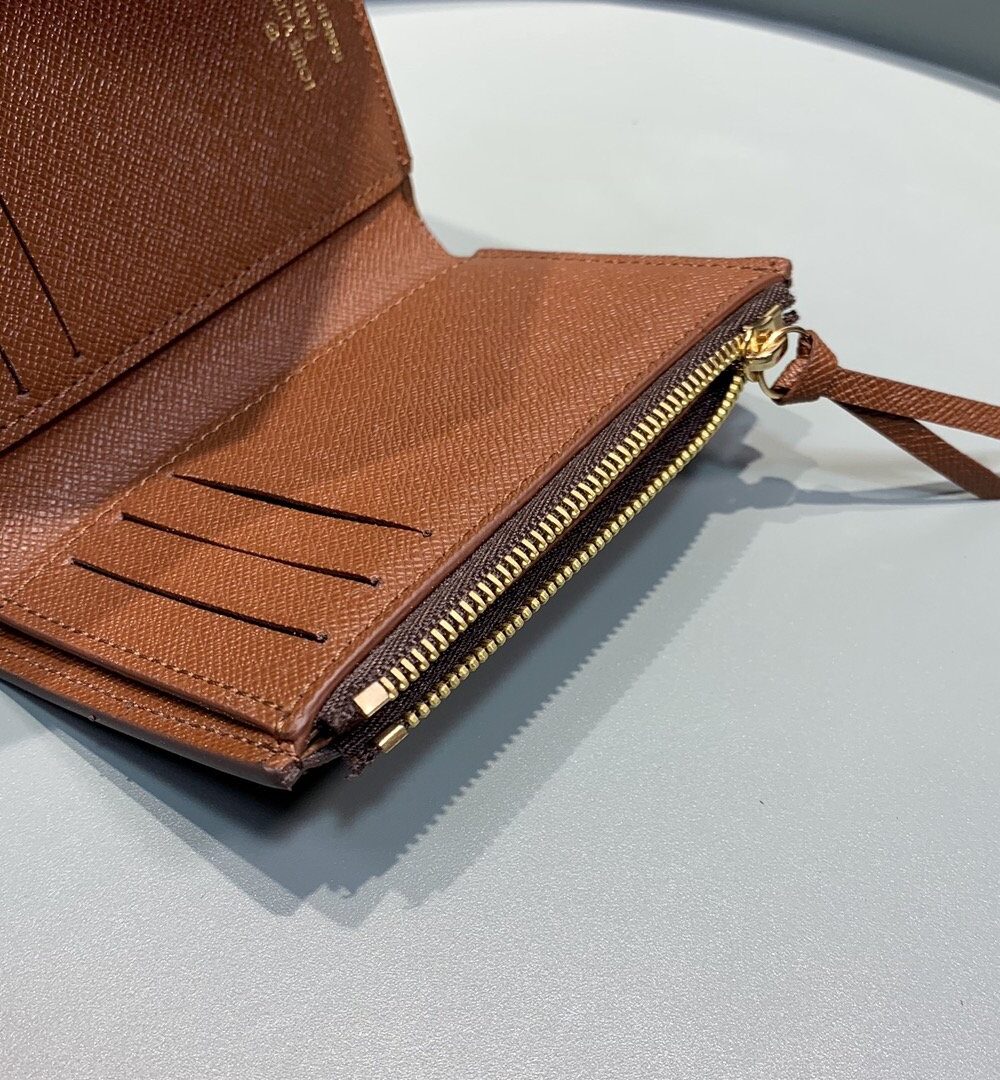 1:1 Replica Louis Vuitton Victorine Wallet Monogram Canvas Brown For Women, Women's Wallet 4.7in/12cm LV