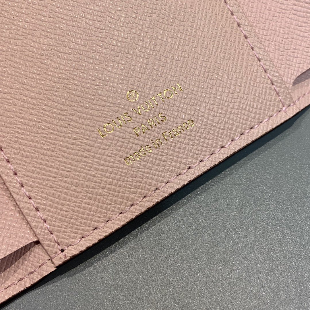 1:1 Replica Louis Vuitton Victorine Wallet Monogram Canvas Rose Ballerine Pink For Women, Women's Wallet 4.7in/12cm LV M62360 - Image 5