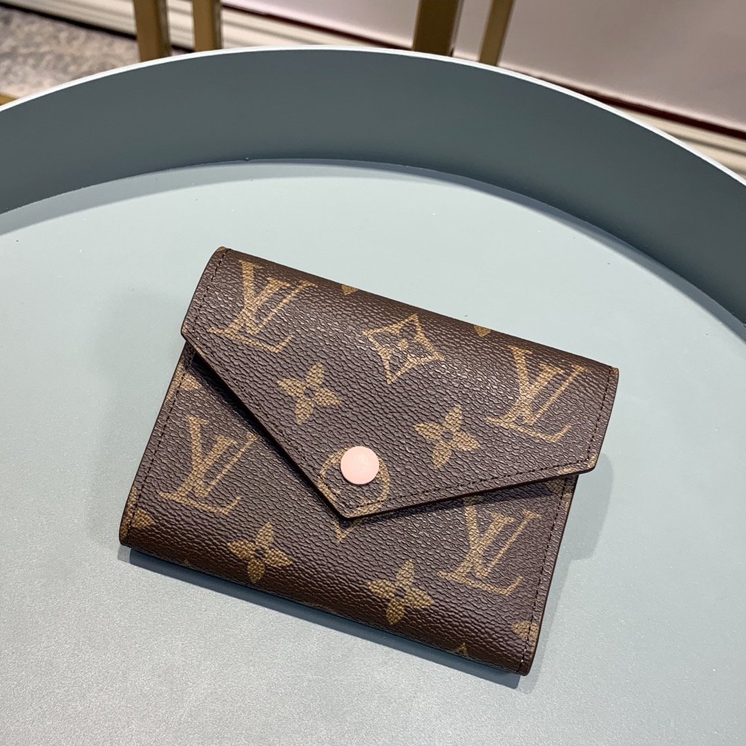 1:1 Replica Louis Vuitton Victorine Wallet Monogram Canvas Rose Ballerine Pink For Women, Women's Wallet 4.7in/12cm LV M62360 - Image 2