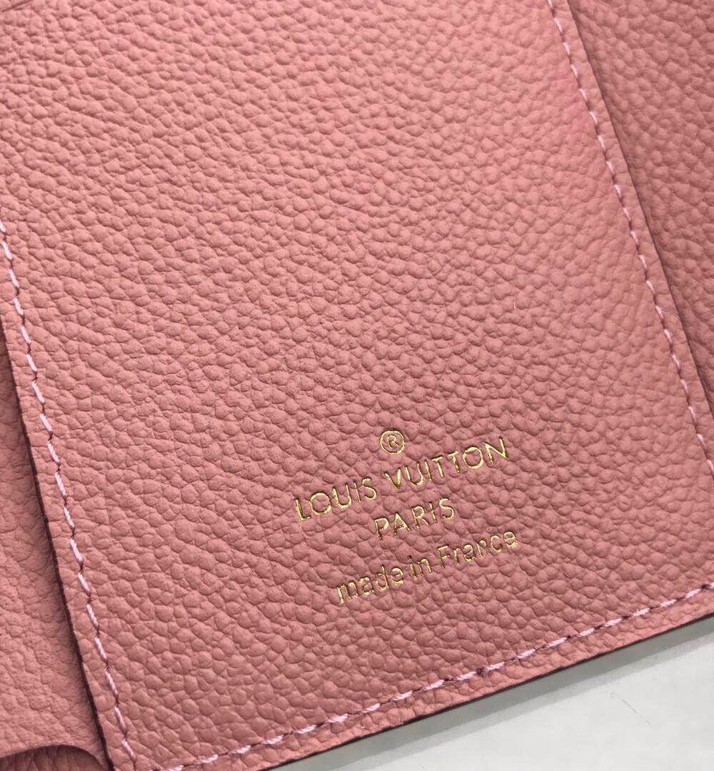 1:1 Replica Louis Vuitton Victorine Wallet Monogram Empreinte Pink For Women, Women's Wallets 4.7in/12cm LV