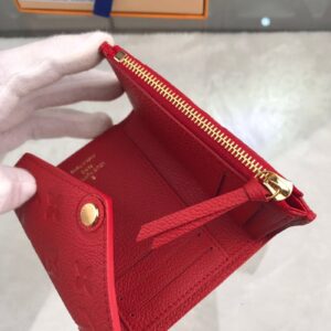 1:1 Replica Louis Vuitton Victorine Wallet Monogram Empreinte Red For Women, Women's Wallets 4.7in/12cm LV