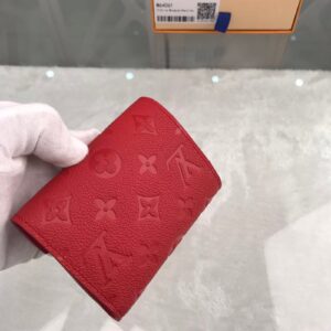 1:1 Replica Louis Vuitton Victorine Wallet Monogram Empreinte Red For Women, Women's Wallets 4.7in/12cm LV