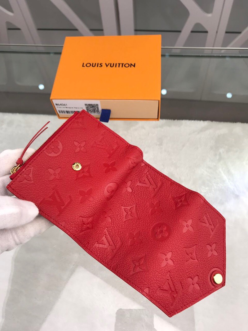 1:1 Replica Louis Vuitton Victorine Wallet Monogram Empreinte Red For Women, Women's Wallets 4.7in/12cm LV - Image 3