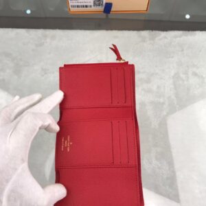 1:1 Replica Louis Vuitton Victorine Wallet Monogram Empreinte Red For Women, Women's Wallets 4.7in/12cm LV