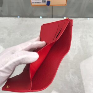 1:1 Replica Louis Vuitton Victorine Wallet Monogram Empreinte Red For Women, Women's Wallets 4.7in/12cm LV