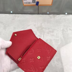 1:1 Replica Louis Vuitton Victorine Wallet Monogram Empreinte Red For Women, Women's Wallets 4.7in/12cm LV
