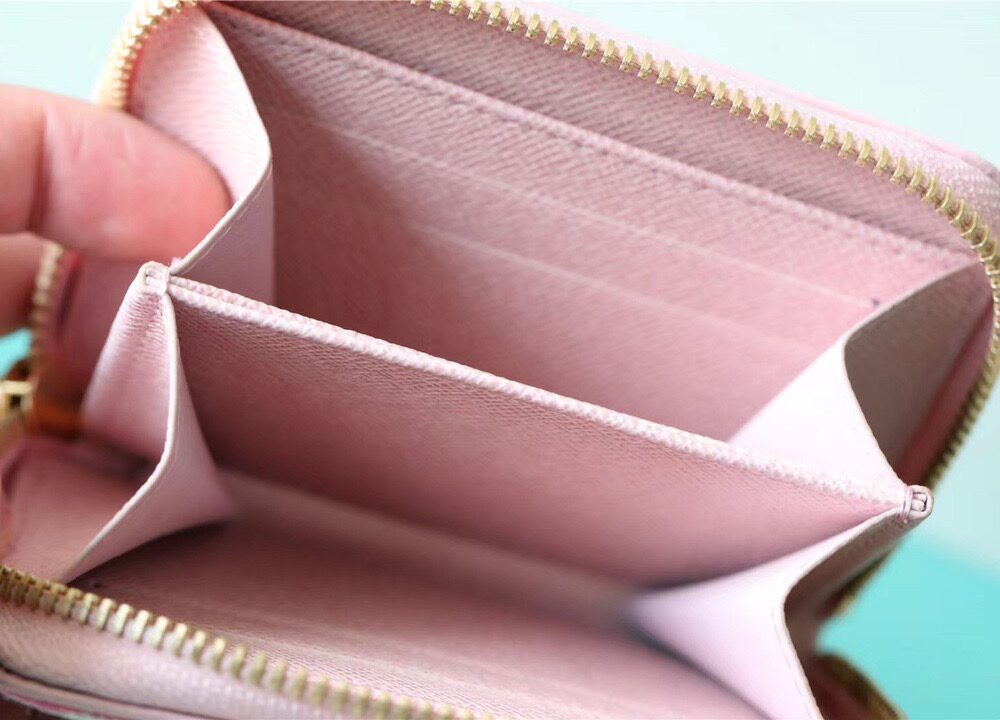 1:1 Replica Louis Vuitton Zippy Coin Purse Monogram Jacquard Denim Pink For Women, Women's Wallets 4.3in/11cm LV