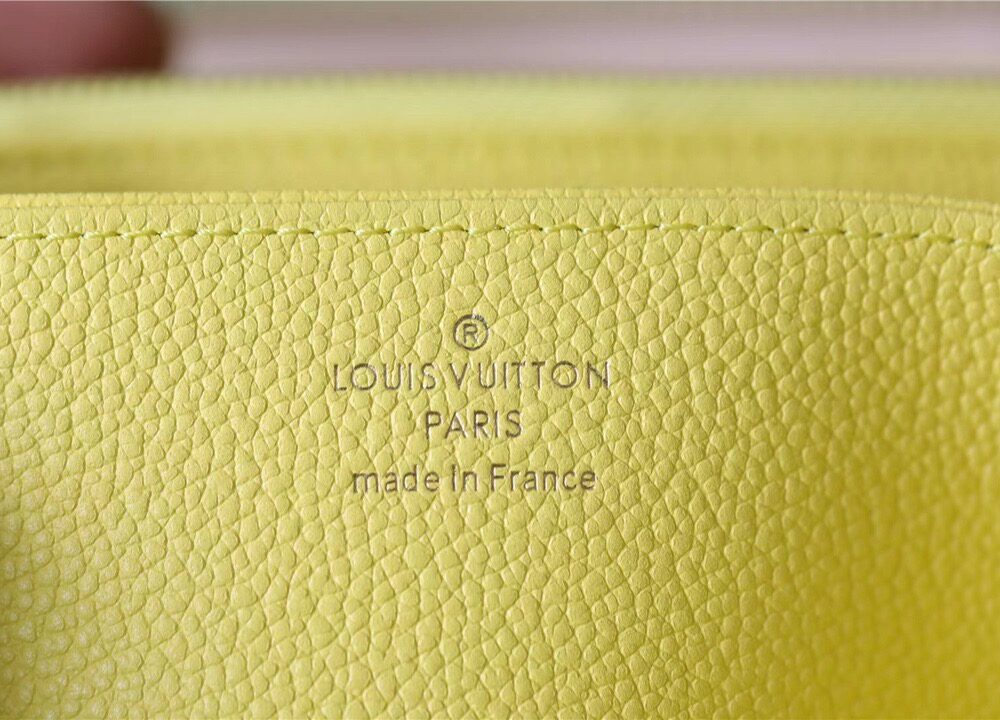 1:1 Replica Louis Vuitton Zippy Wallet Monogram Empreinte Pink / Beige / Yellow For Women, Women's Wallets 7.7n/19.5cm LV M81279