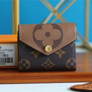 1:1 Replica Louis Vuitton Zoe Wallet Monogram and Monogram Reverse Canvas For Women, Women's Wallets 3.7in/9.5cm LV M80725