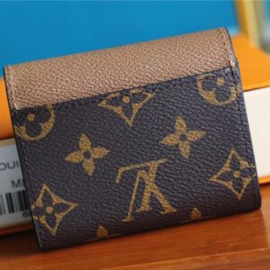 1:1 Replica Louis Vuitton Zoe Wallet Monogram and Monogram Reverse Canvas For Women, Women's Wallets 3.7in/9.5cm LV M80725