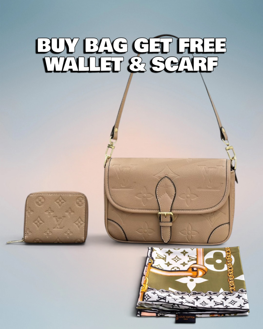 Louis Vuitton Tan Monogram Empreinte Diane