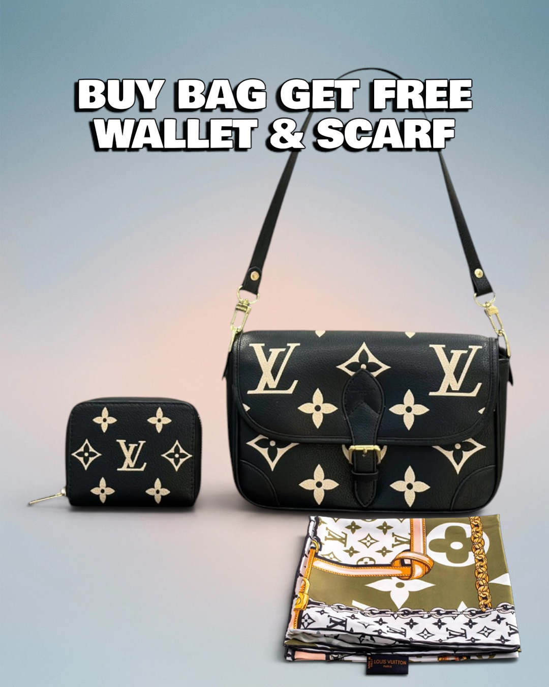 Louis Vuitton Black Bicolor Empreinte Diane