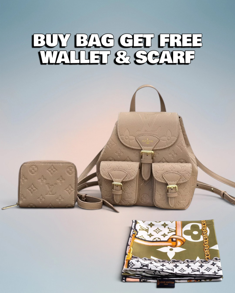 Louis Vuitton Camel Monogram Empreinte Backup Monogram Empreinte