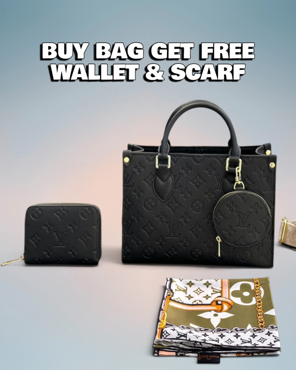 Louis Vuitton Black Monogram Empreinte Onthego PM